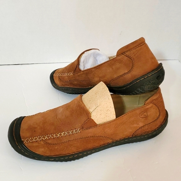 Keen Comfort cushion support mocs Brown leather EUC - Picture 2 of 14
